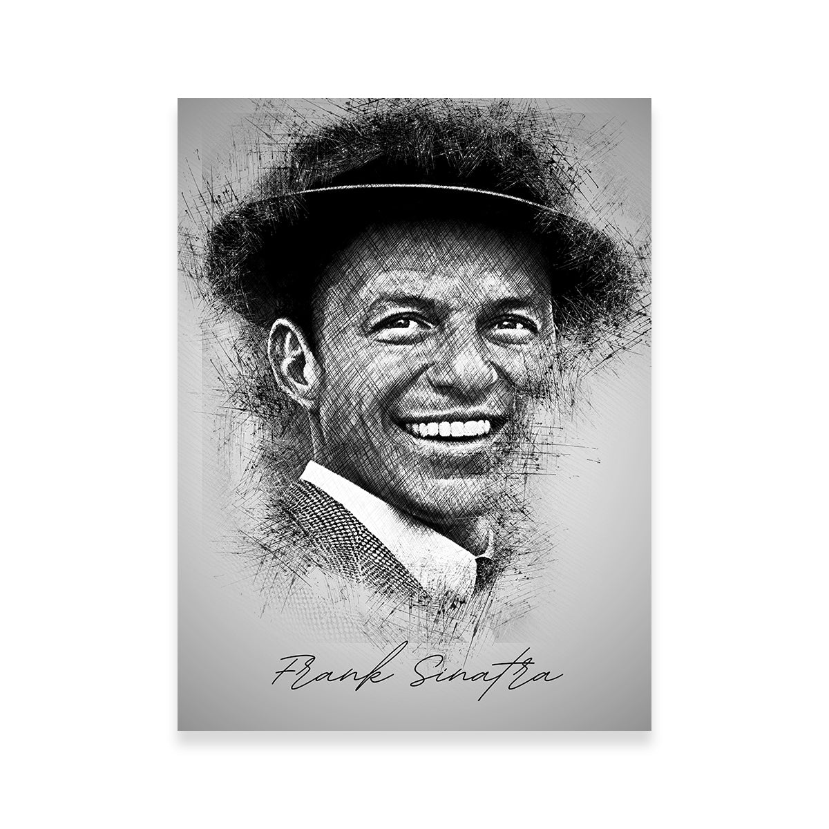 Vibrant Frank Sinatra Sketch Wall Art for Stunning Home Decor