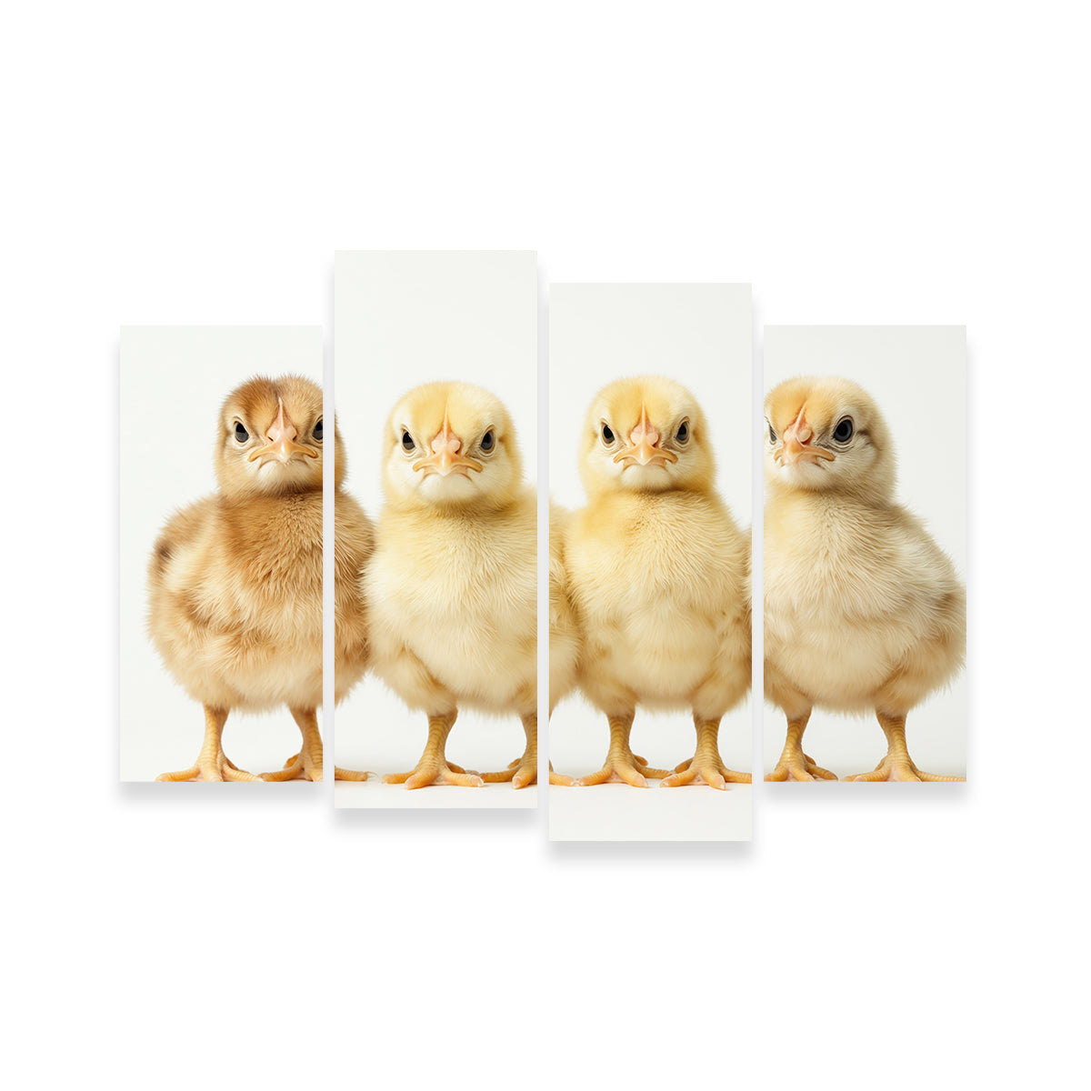 Adorable Four Baby Chickens Wall Art for Your Home Decor
