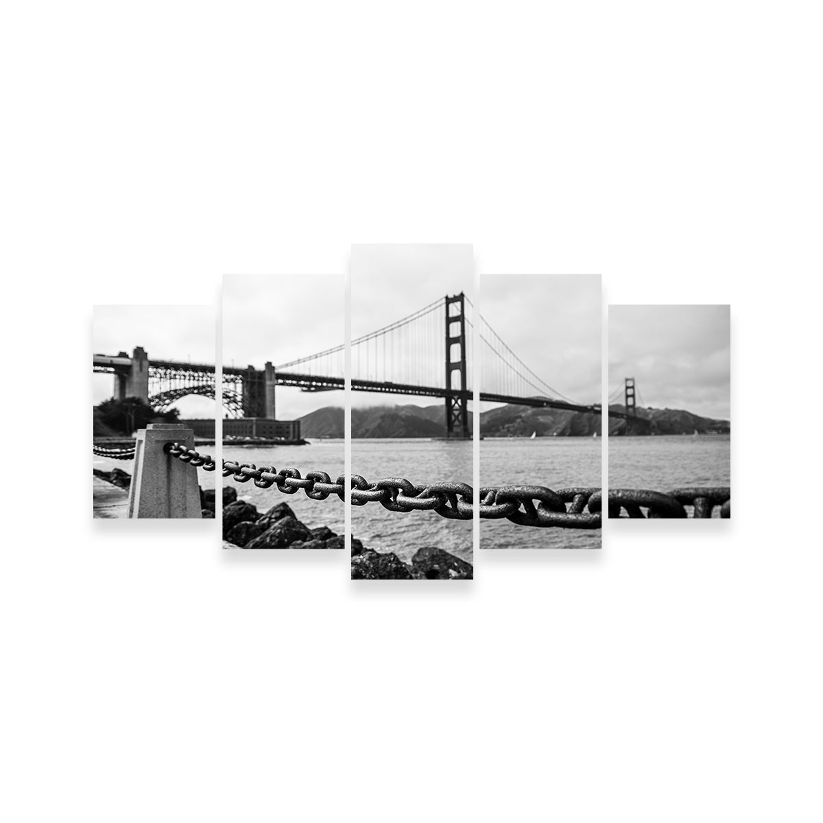 Stunning Golden Gate Chain Wall Art for Home Decor