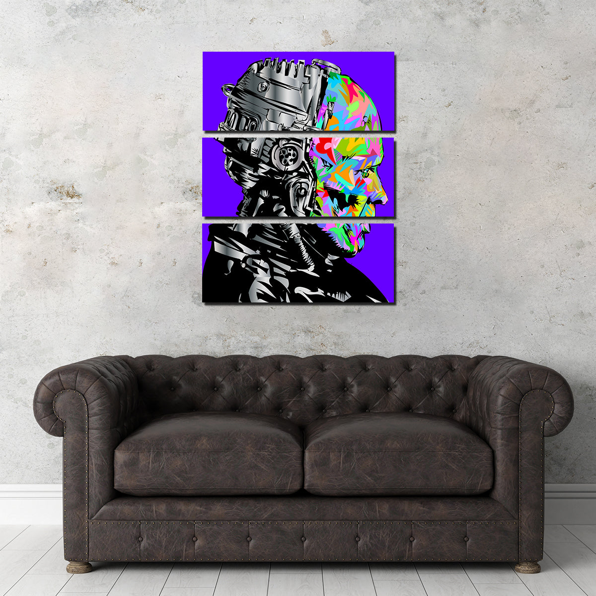 Stunning Robo Cop Color Wall Art for Home Decor
