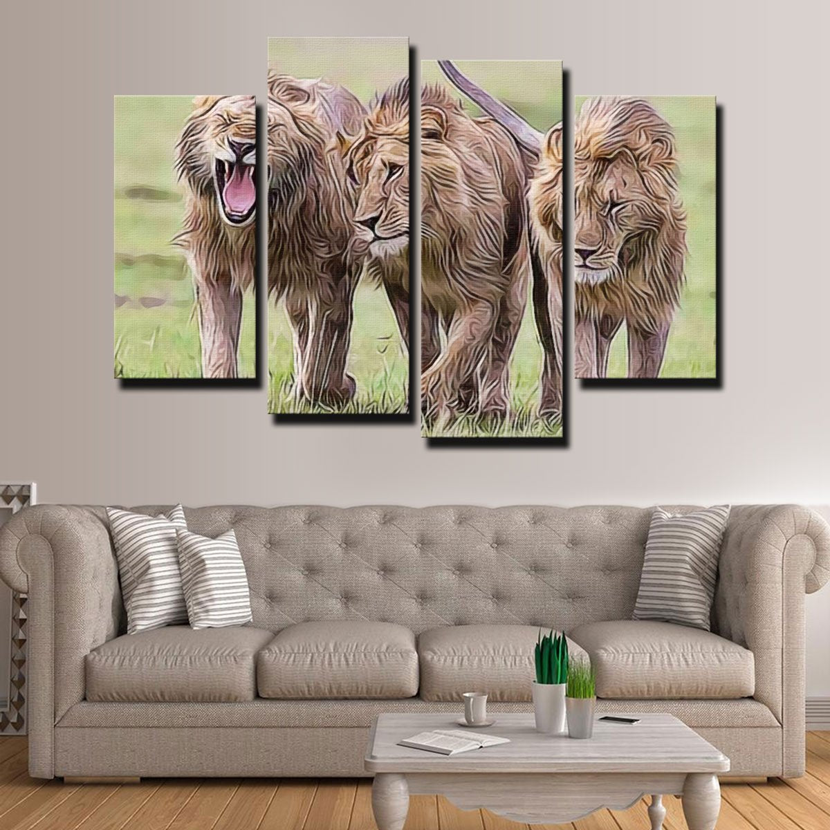 Exquisite Lions Art Wall Art for Stunning Decor