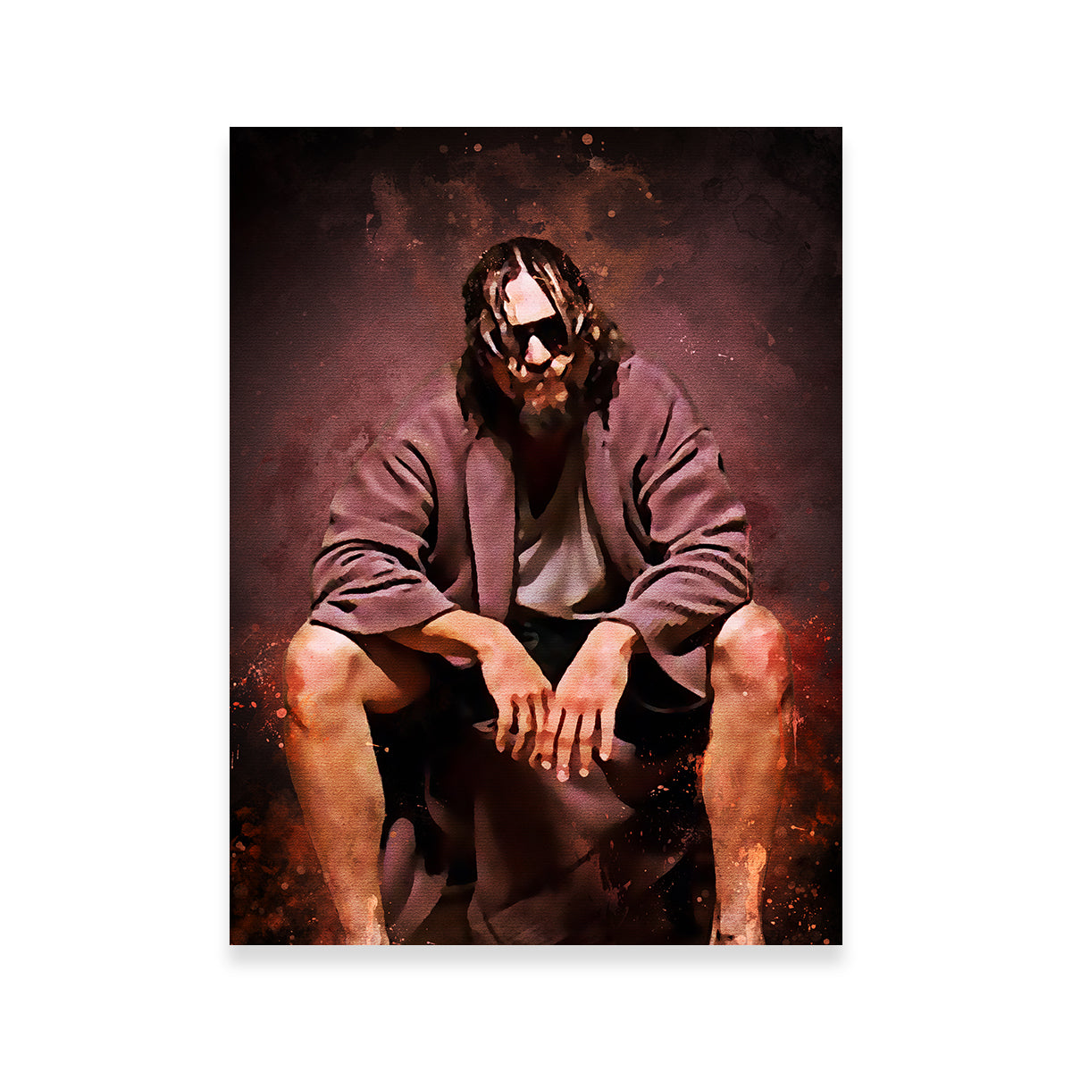 The Dude Toilet Wall Art - Stunning Kiln - Dried Pine Wood Framed Canvas