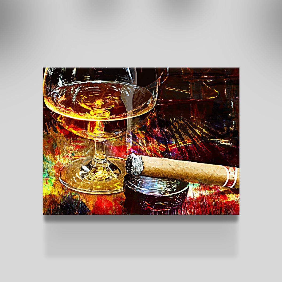 Exquisite Cigar and Whiskey-themed Wall Art for Home Decoration