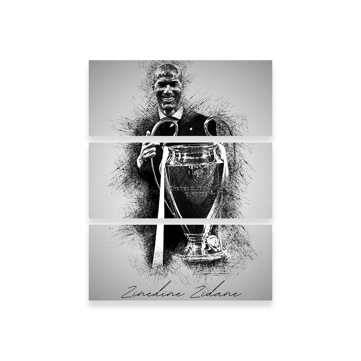 Stunning Zinedine Zidane Wall Art for Soccer Fans