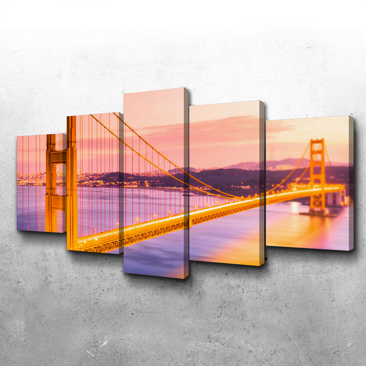 Exquisite Golden Gate Golden Wall Art for Stunning Home Decor