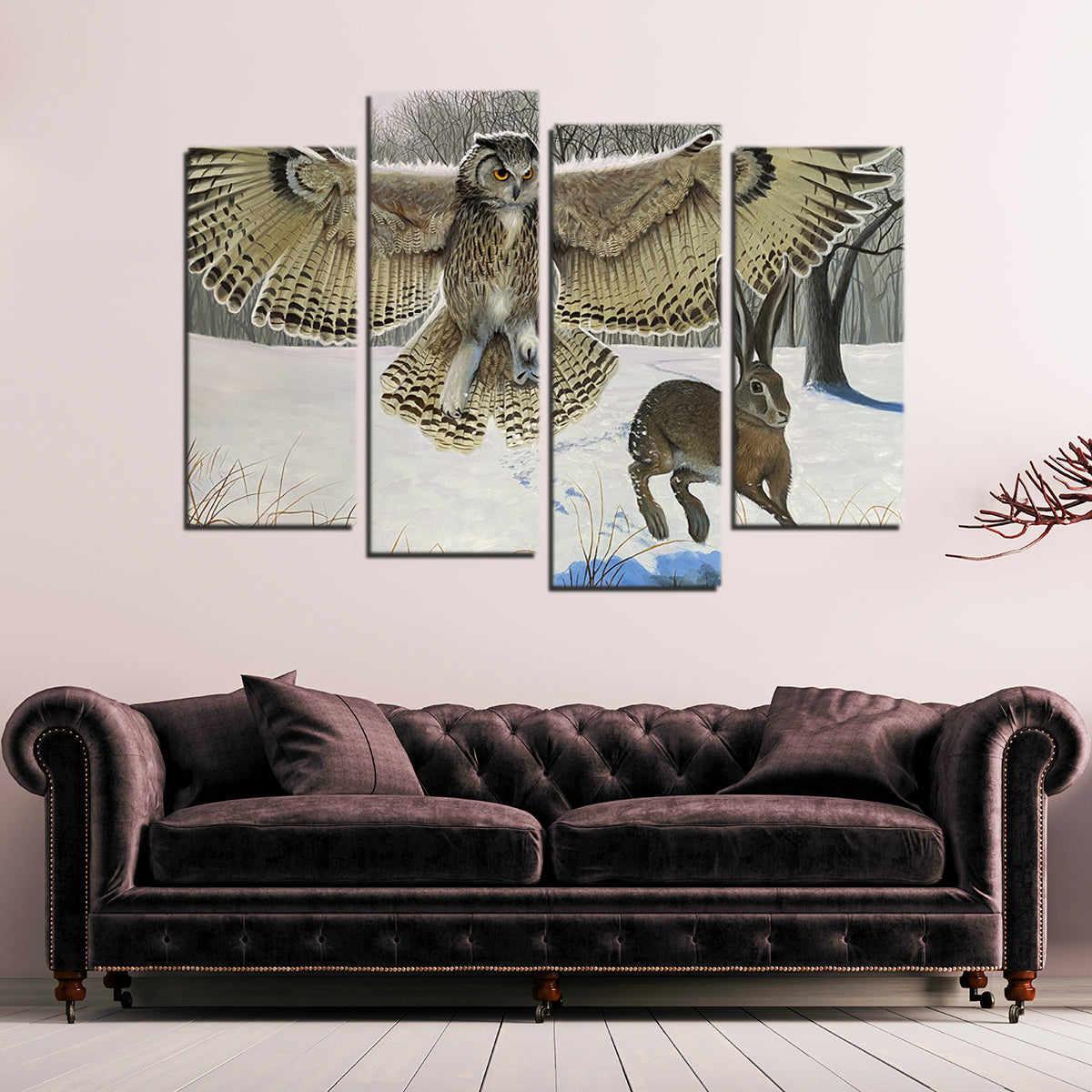 Stunning Owl on the Hunt Wall Art for Your Home Decor