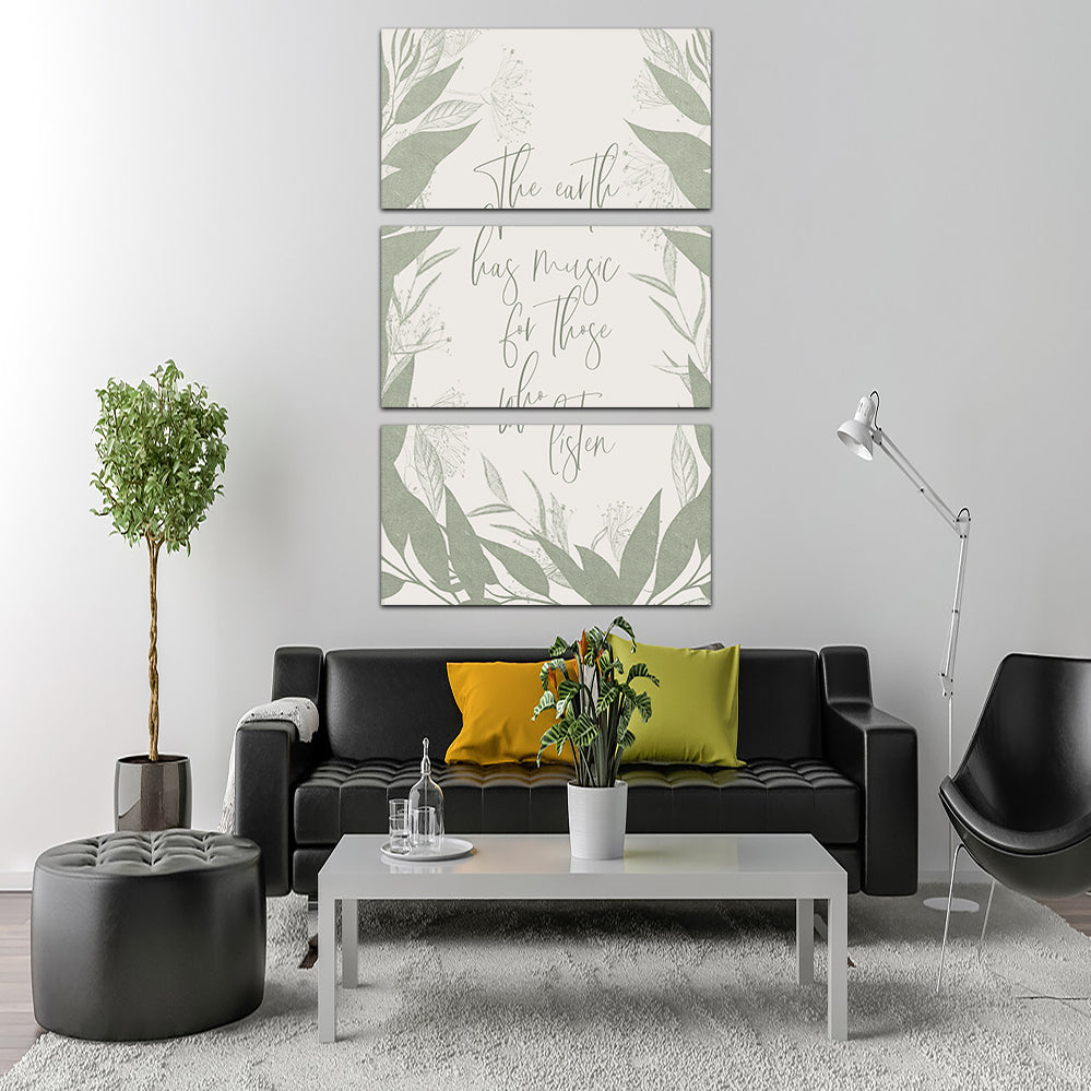 Inspiring 'The Earth Has Music for Those Who Listen' Wall Art by Melanie Viola