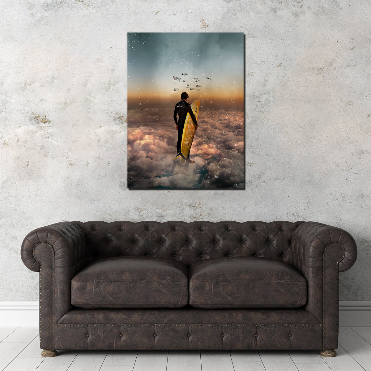 Stunning Cloud Surf Canvas Art for Your Wall - Ideal Wall Decor