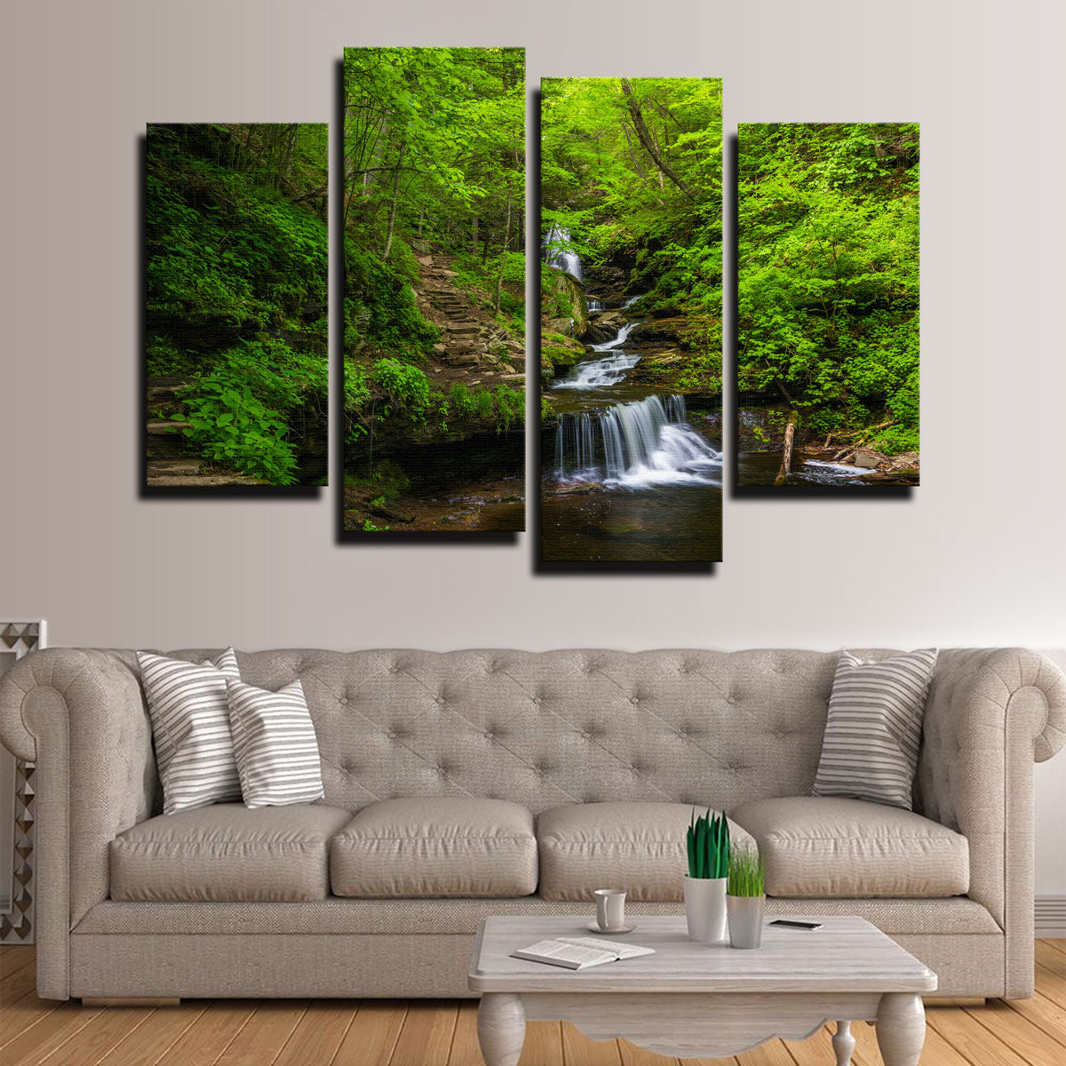 Stunning Ricketts Glen State Park Wall Art - Museum Quality Canvas on Sustainable Pine Frames