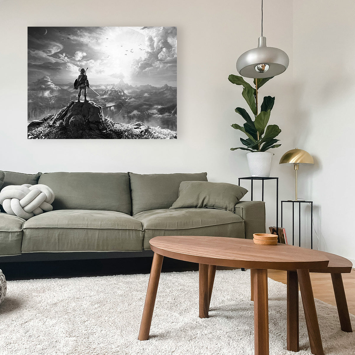 Zelda Inspired Grayscale Wall Art for Stunning Home Decor