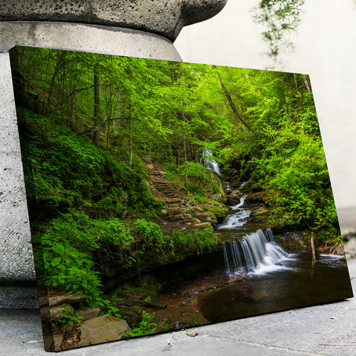 Stunning Ricketts Glen State Park Wall Art - Museum Quality Canvas on Sustainable Pine Frames