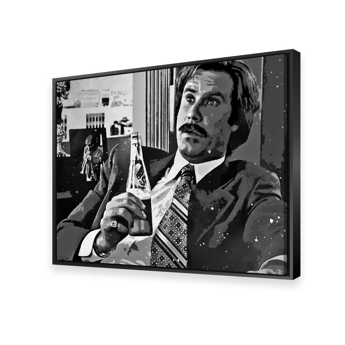 Ron Burgundy Stylish Grayscale Wall Art for Stunning Decor