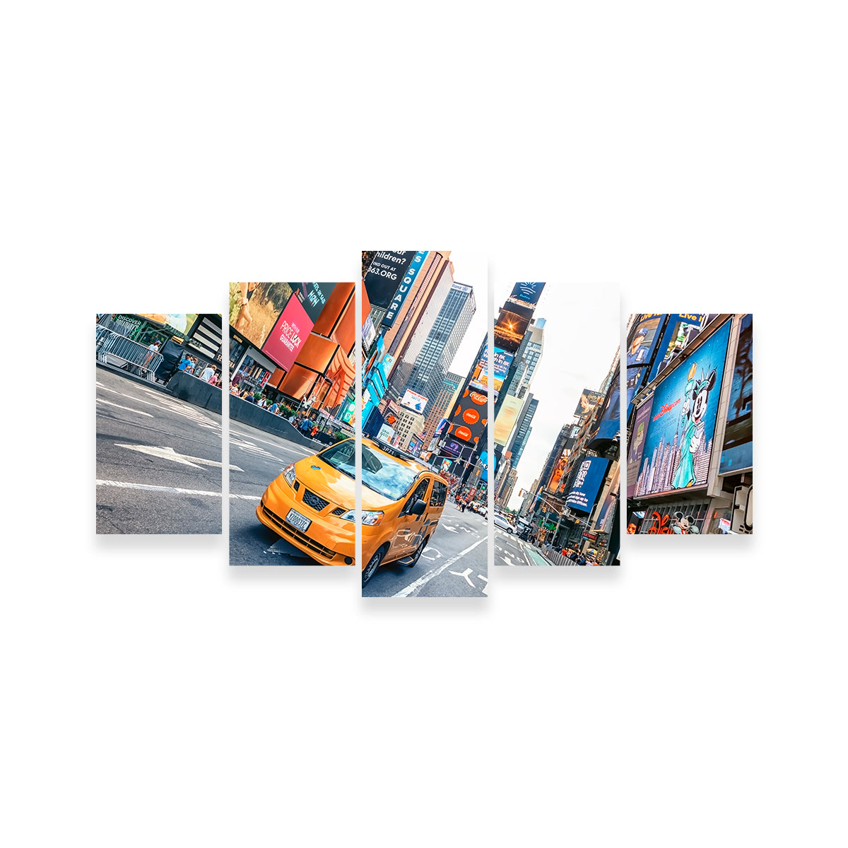 Vibrant Yellow Cab Wall Art by Manjik Pictures