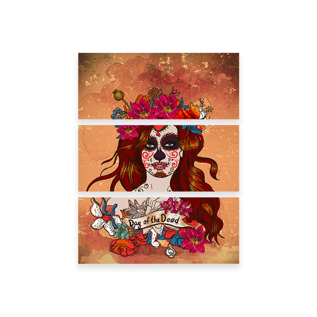 Stunning Girl With Sugar Skull Wall Art for Your Home Decor