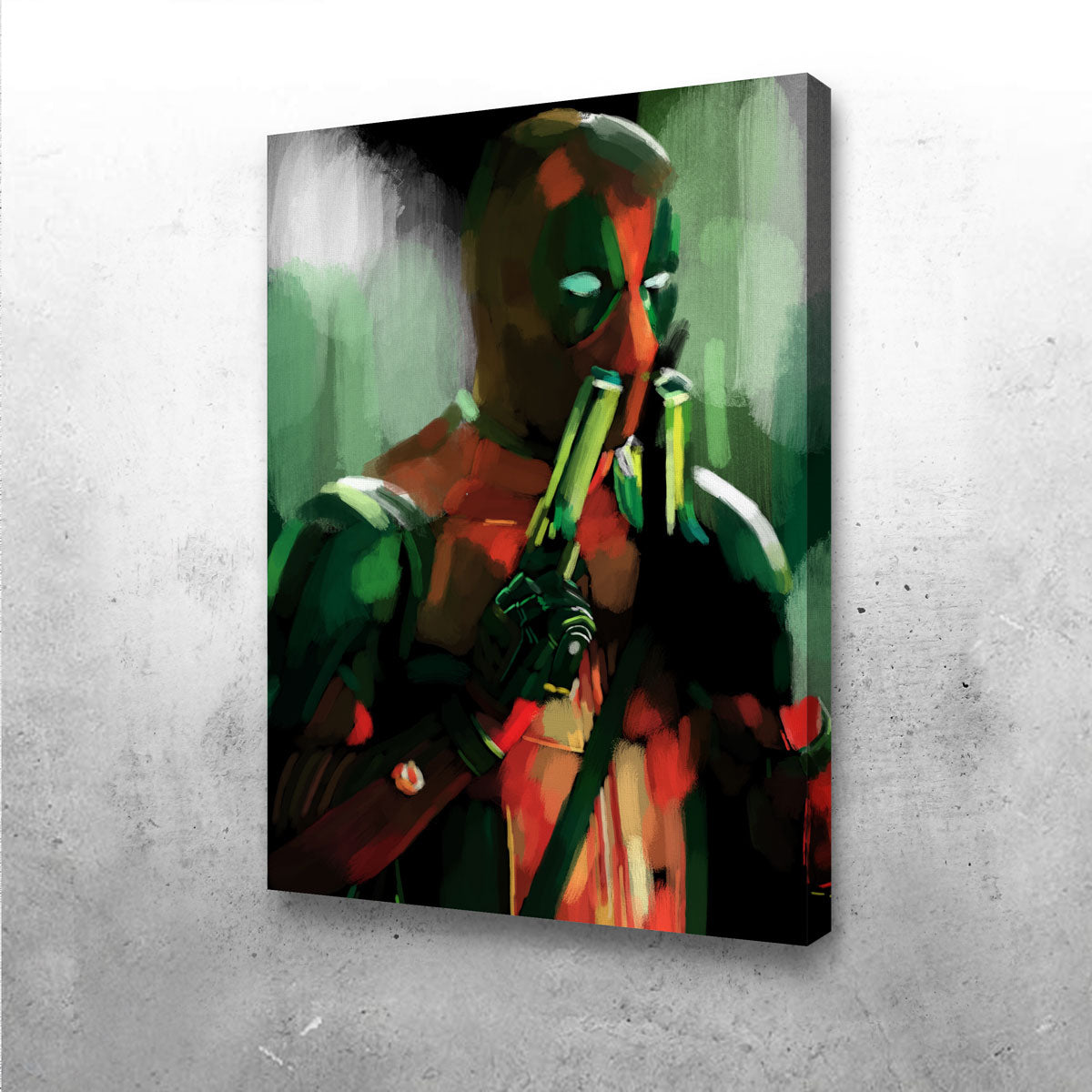 Exciting Deadpool With Guns Wall Art for Your Home Decor