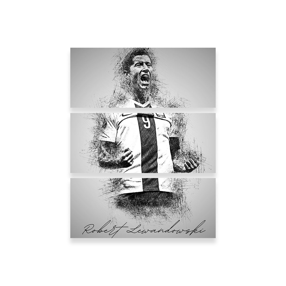 Stunning Robert Lewandowski Wall Art for Soccer Fans