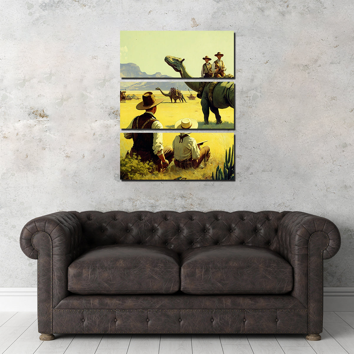 Dino Rodeo - Stunning Explorers of the Wild West Wall Art for Your Home Decor