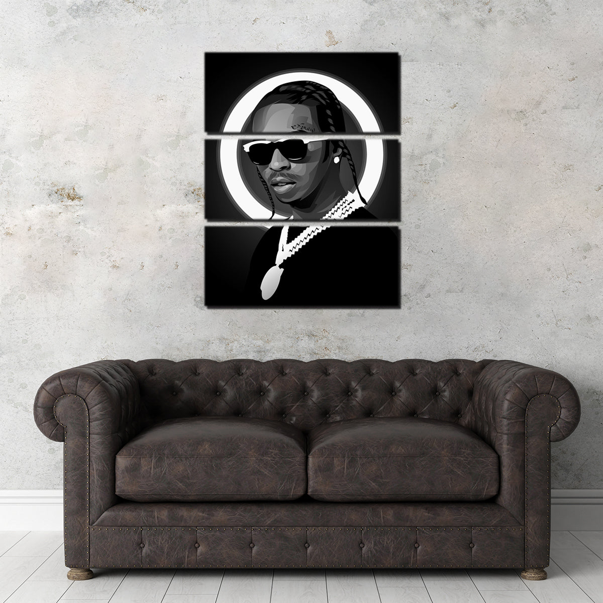 Stunning Grayscale Popsmoke Wall Art for Modern Interiors