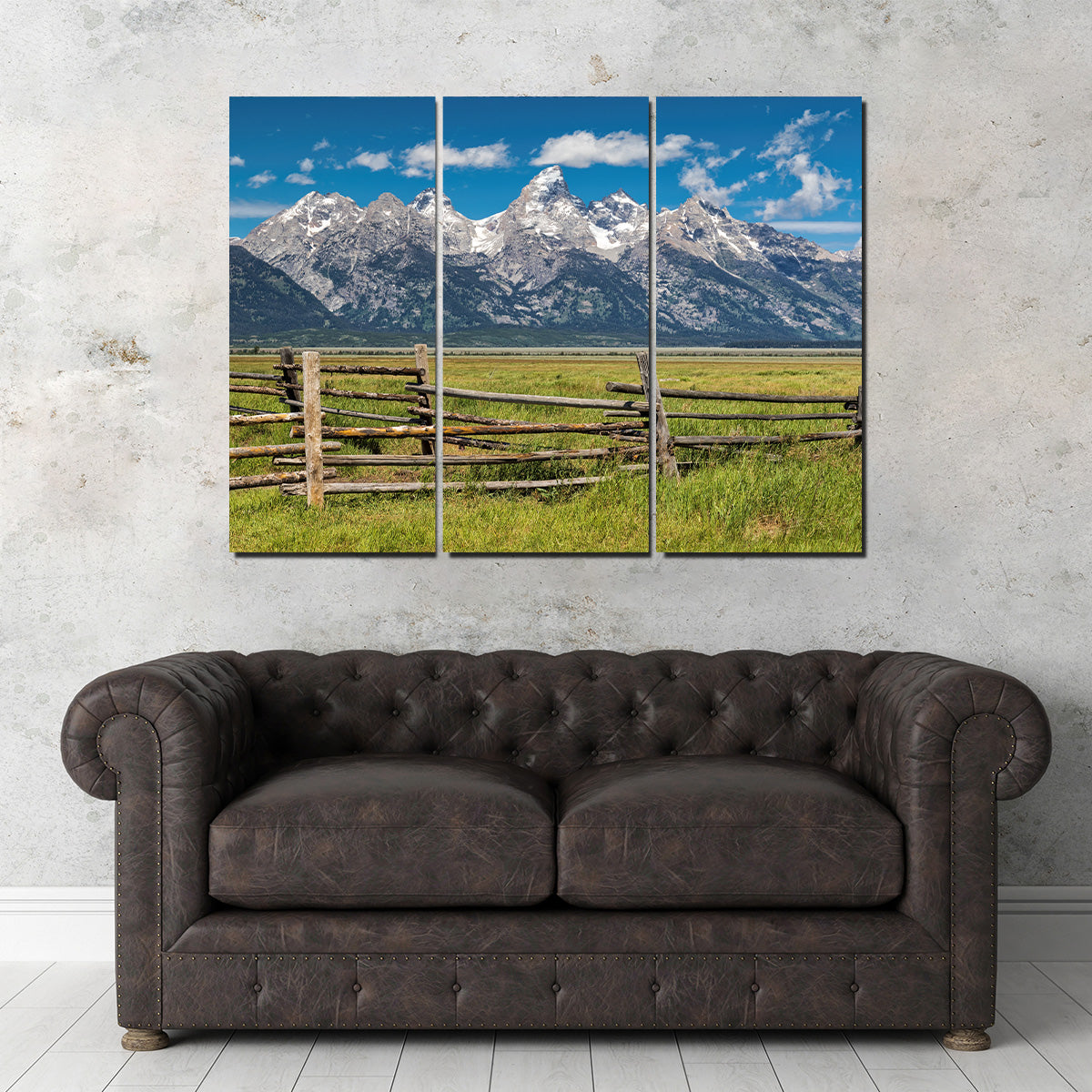 Stunning Grand Tetons and Corral Fence Wall Art for Your Home Decor