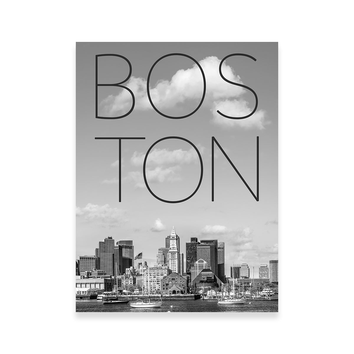 Stunning Boston Skyline North End & Financial District Wall Art by Melanie Viola