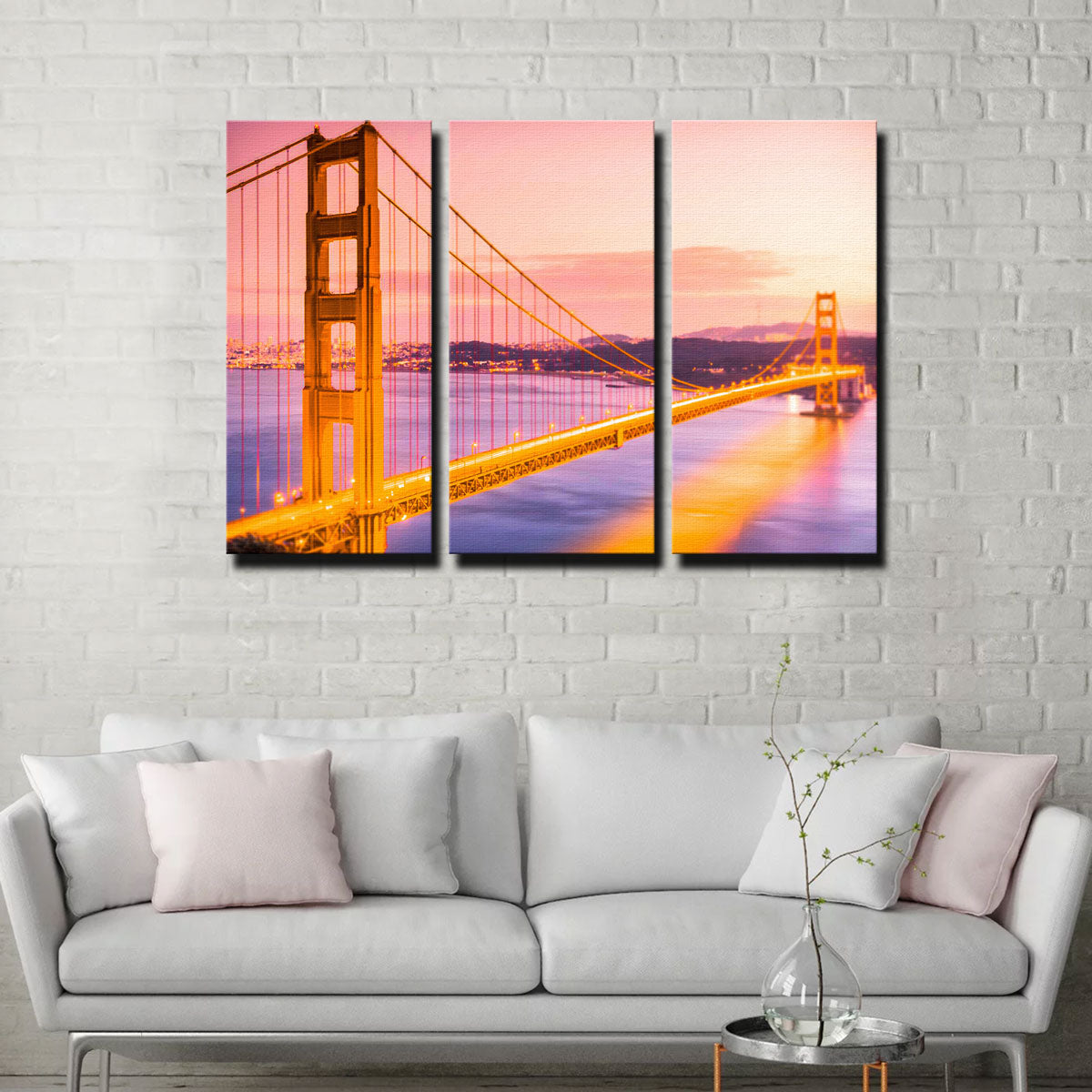 Exquisite Golden Gate Golden Wall Art for Stunning Home Decor