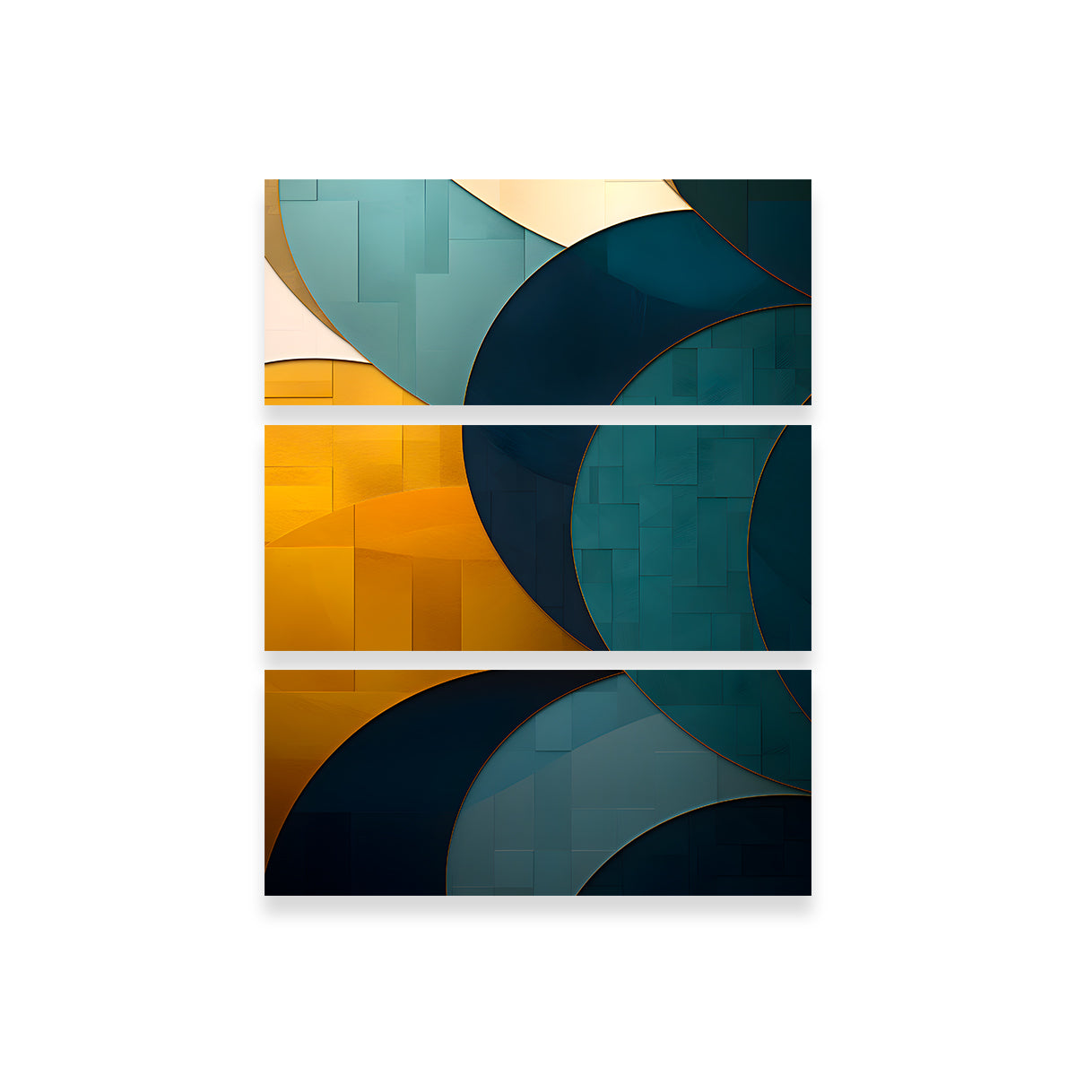 Abstract Blue Gold Wave 39 - Stunning Wall Art for Modern Spaces