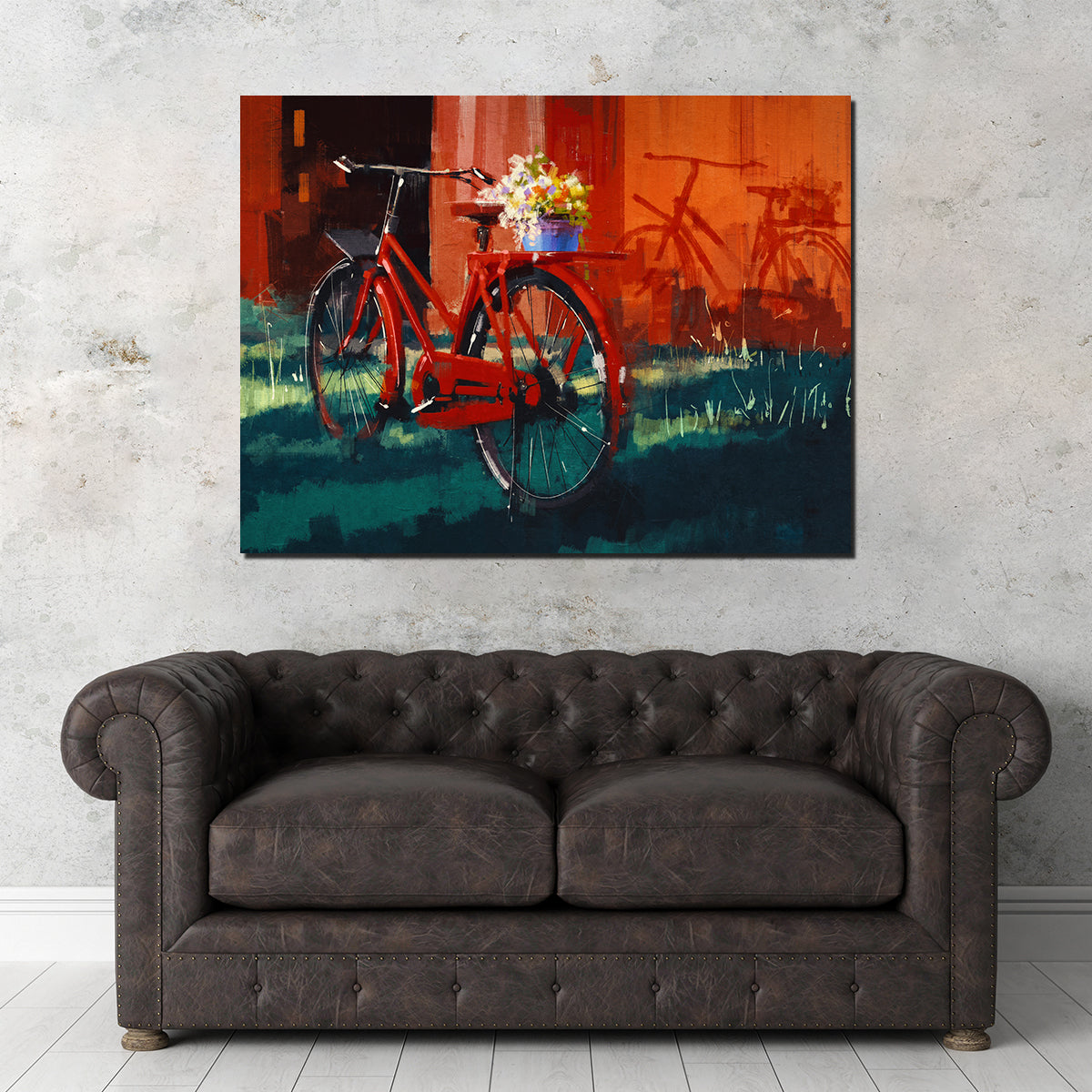 Exquisite Vintage Bicycle Wall Art Painting