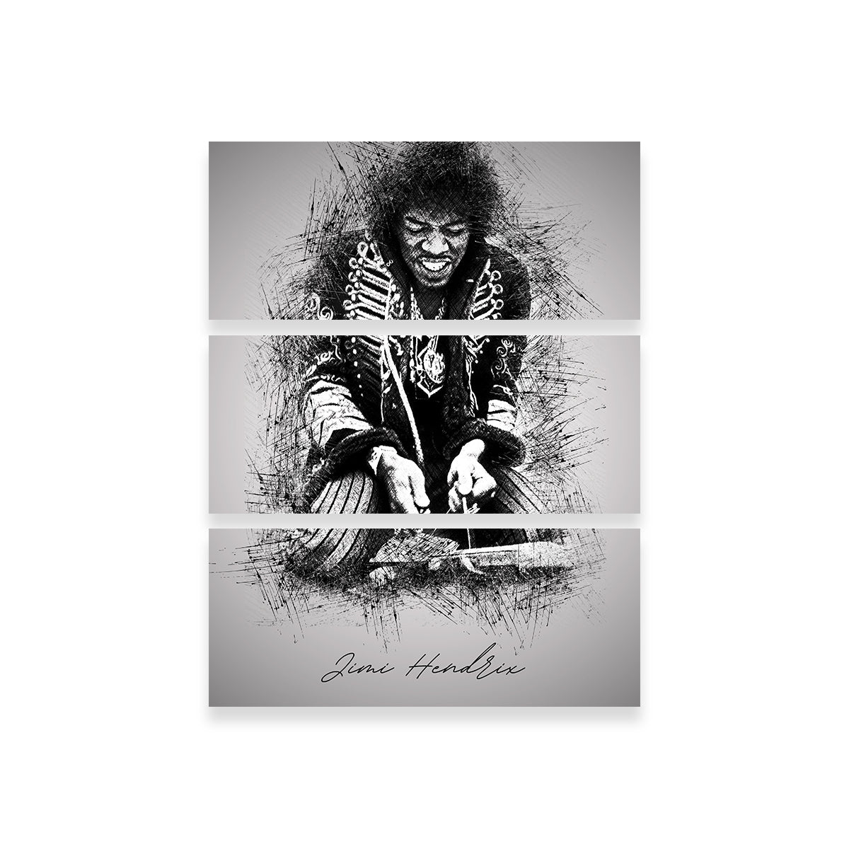 Authentic Jimi Hendrix Inspired Strings Wall Art - Ideal for Music Lovers