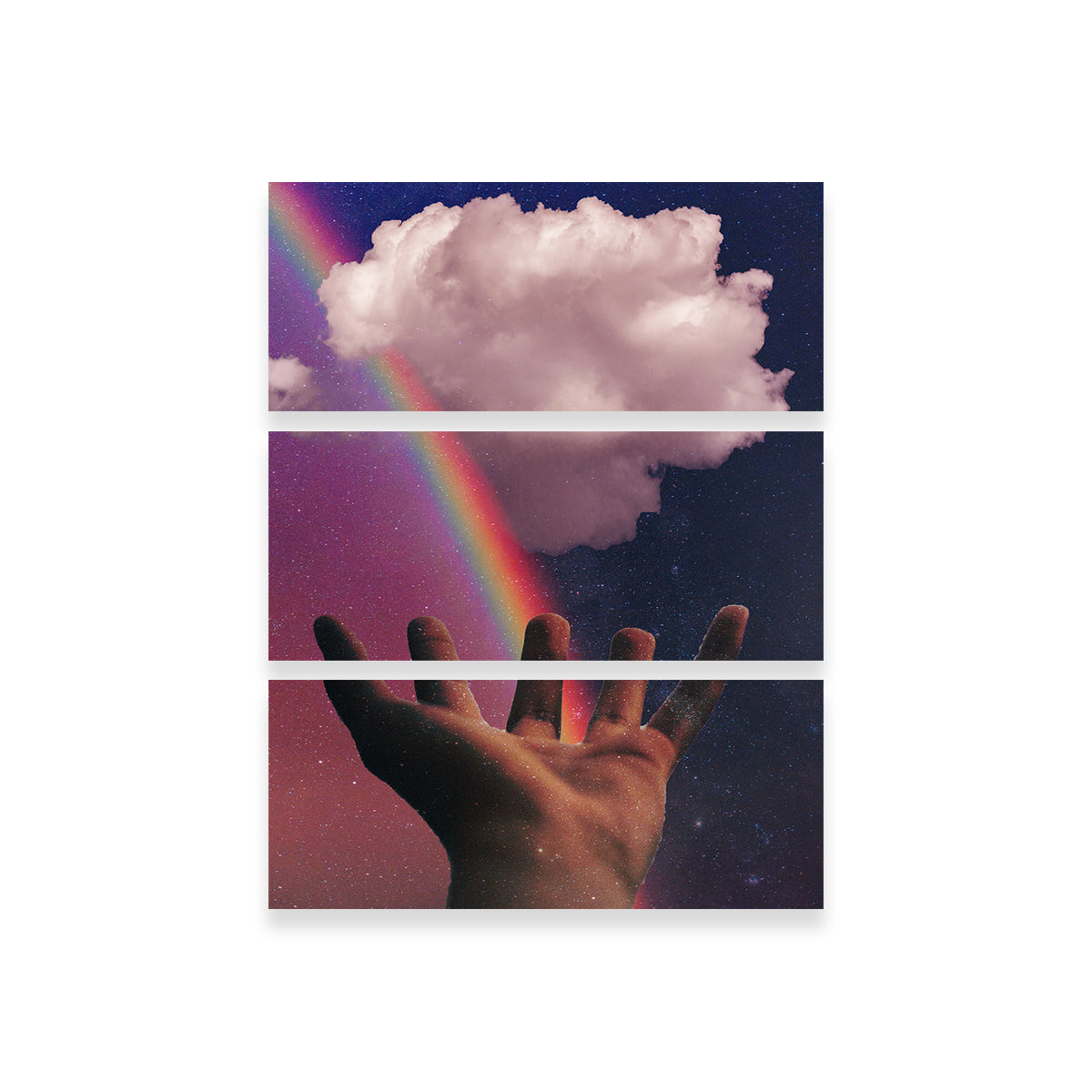 Vibrant Rainbow Hand Wall Art by RAPart