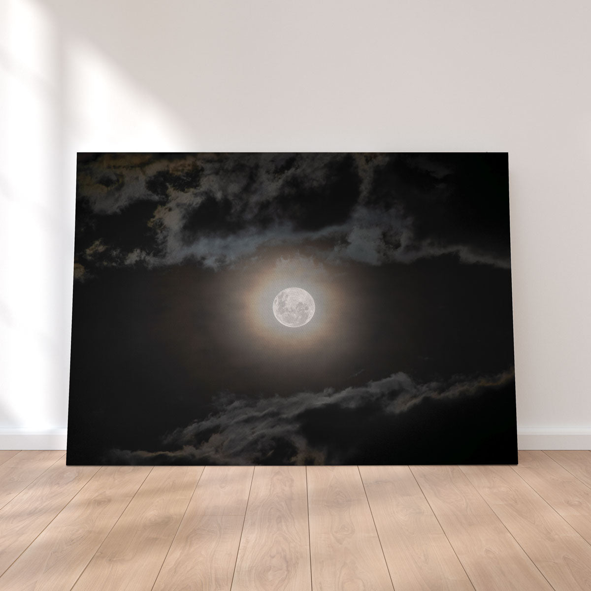 Stunning Full Moon on a Cloudy Night Wall Art by Sofia Leite Fonseca