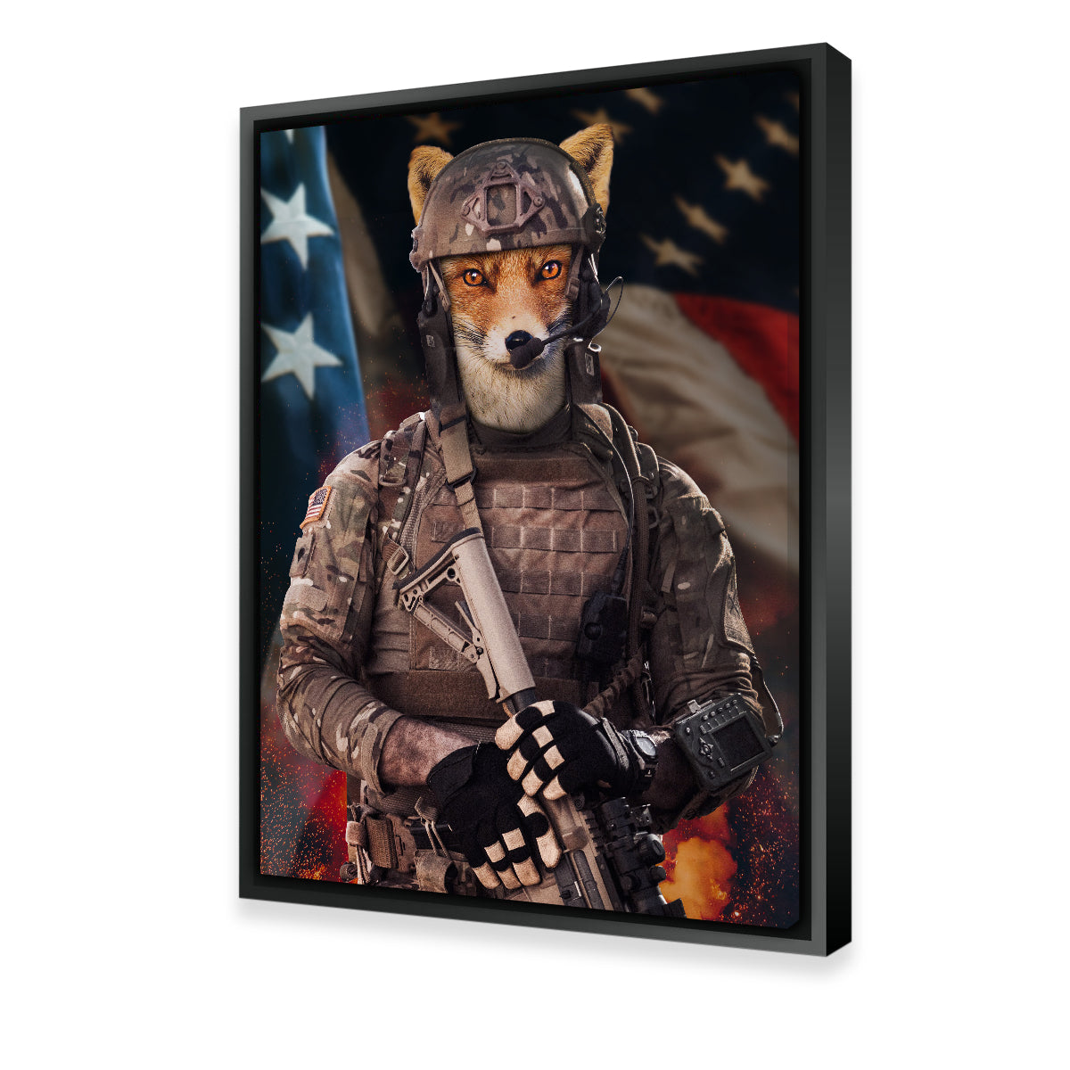 Stunning Fox Soldier Wall Art by INDOARC