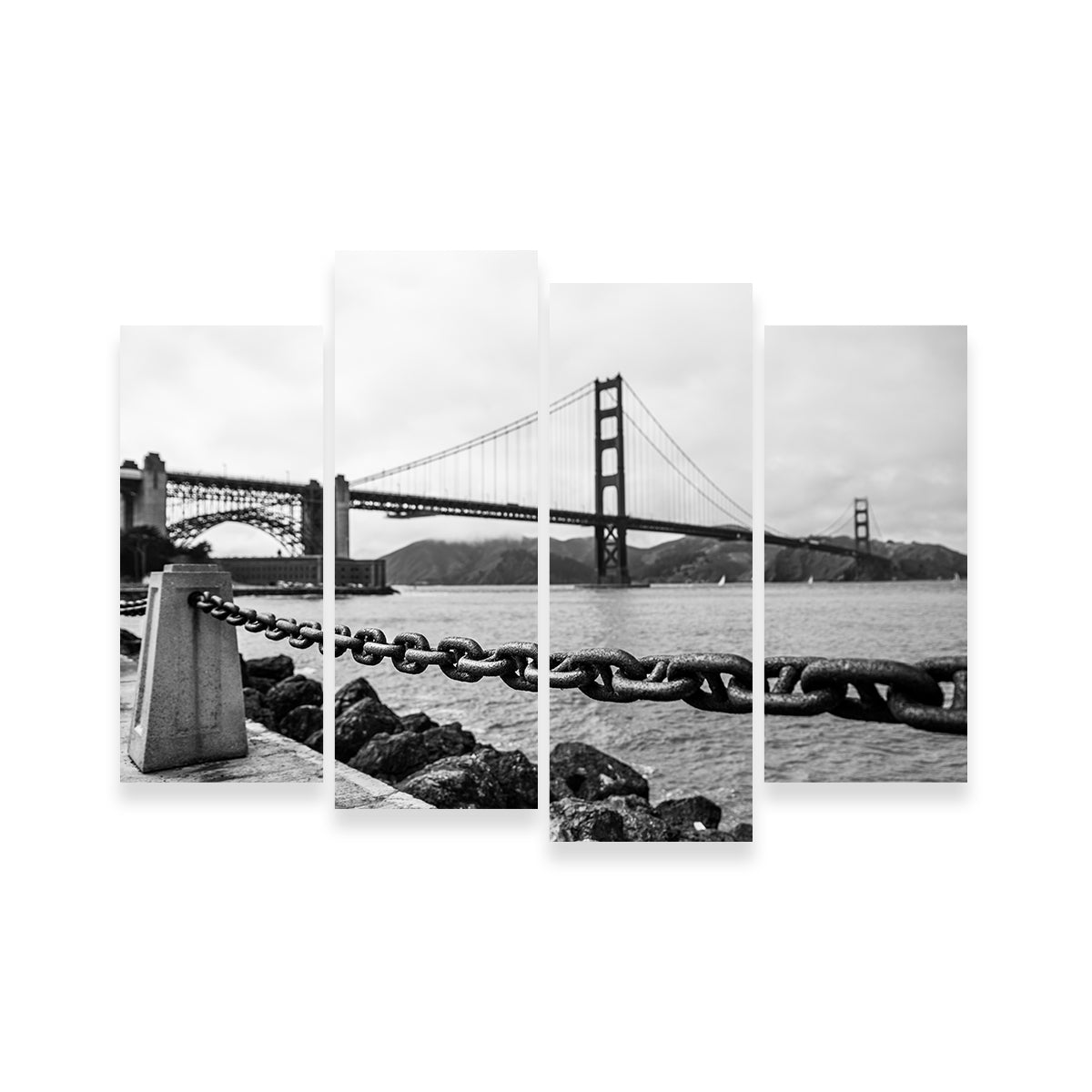 Stunning Golden Gate Chain Wall Art for Home Decor