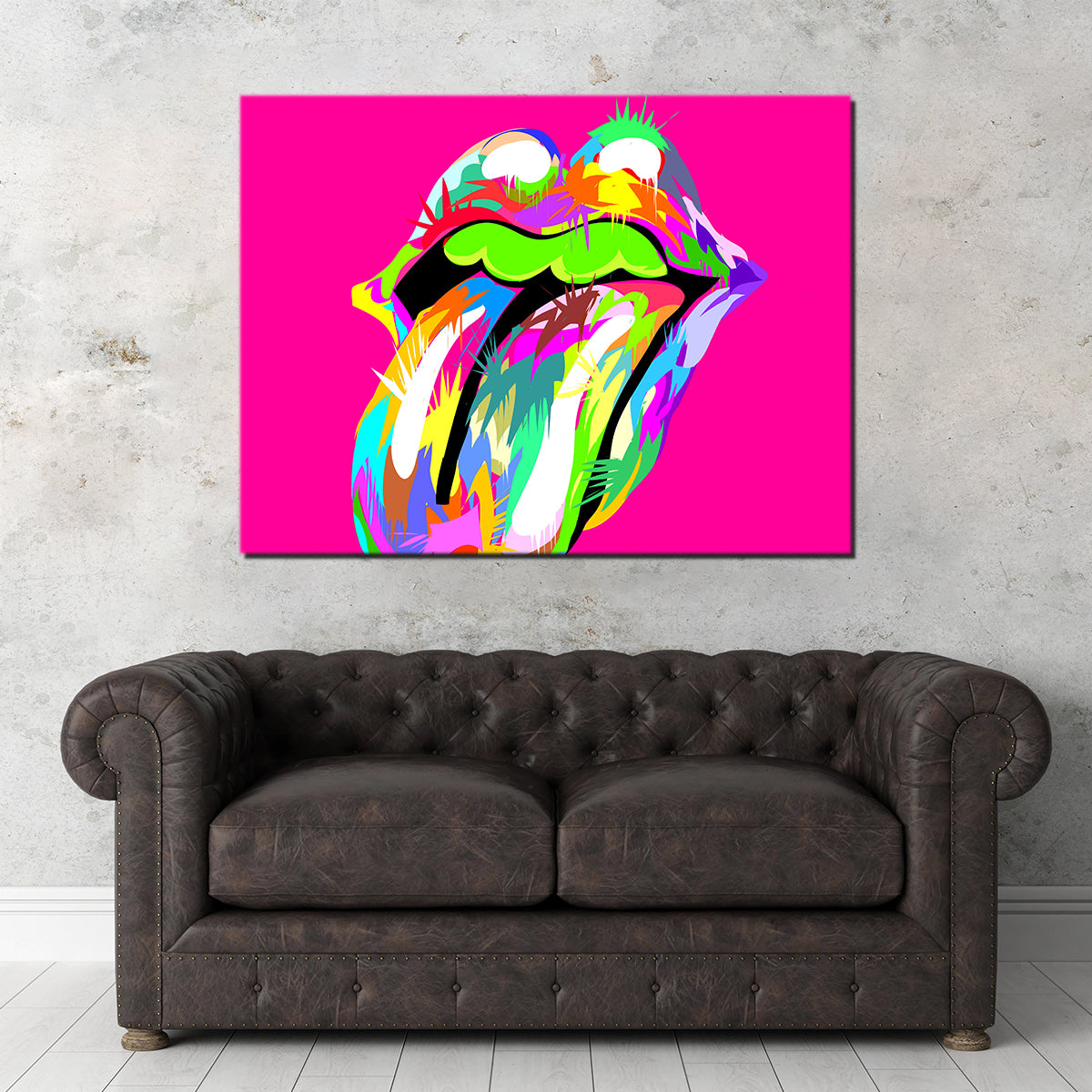 Cool Rolling Mouth Swag Wall Art for Stunning Decor