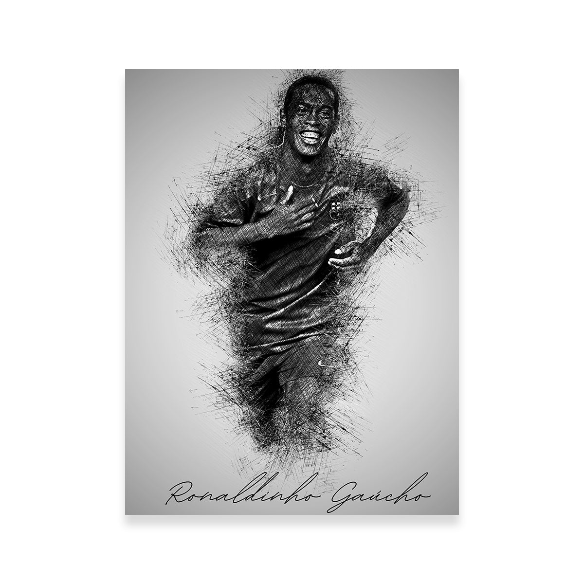 Ronaldinho Gaúcho High - Quality Wall Art for Sports Fans