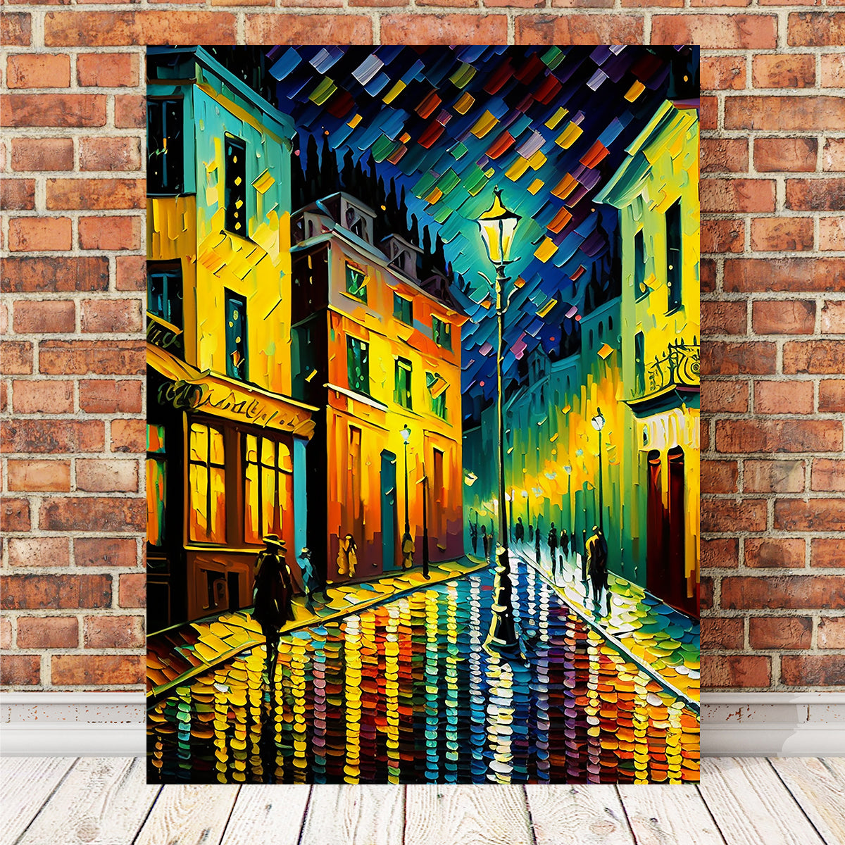 Vibrant Rainbow Row Wall Art by Jennifer Hotai