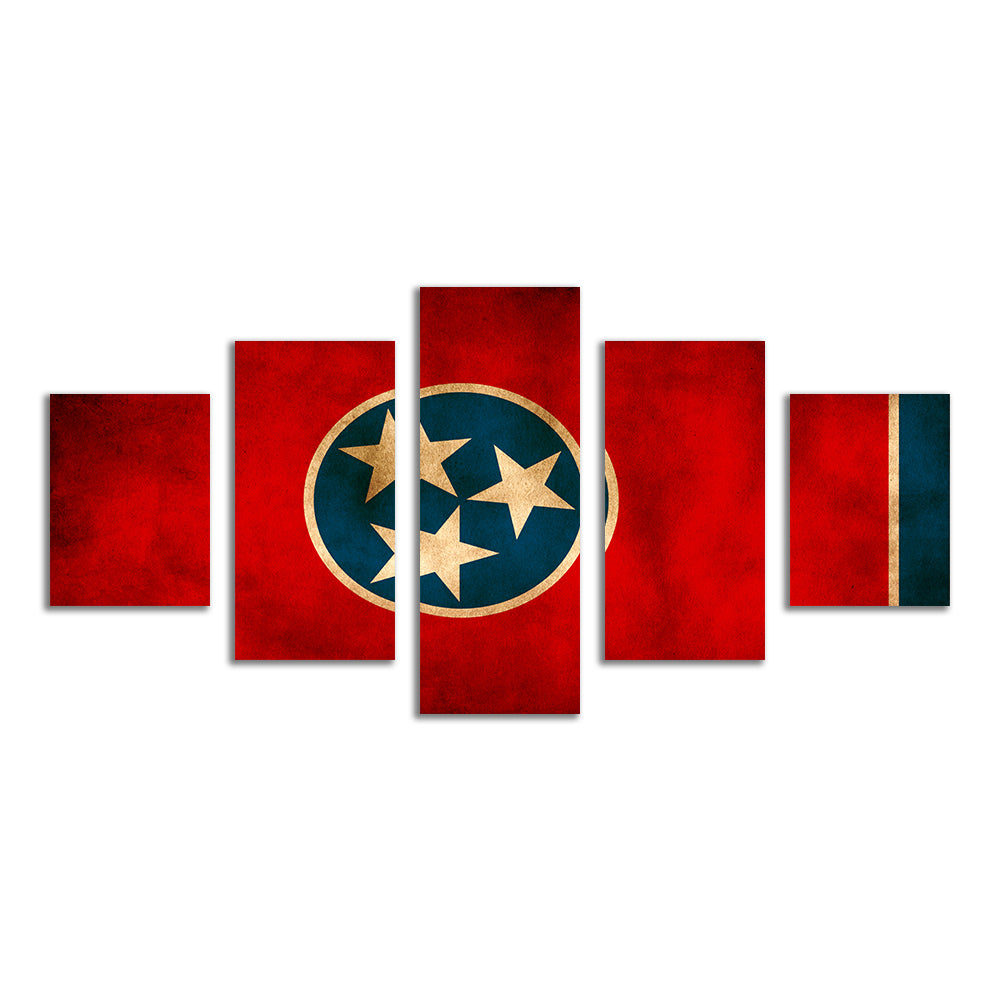 Vintage Tennessee Flag Grunge Wall Art for Stunning Home Decor