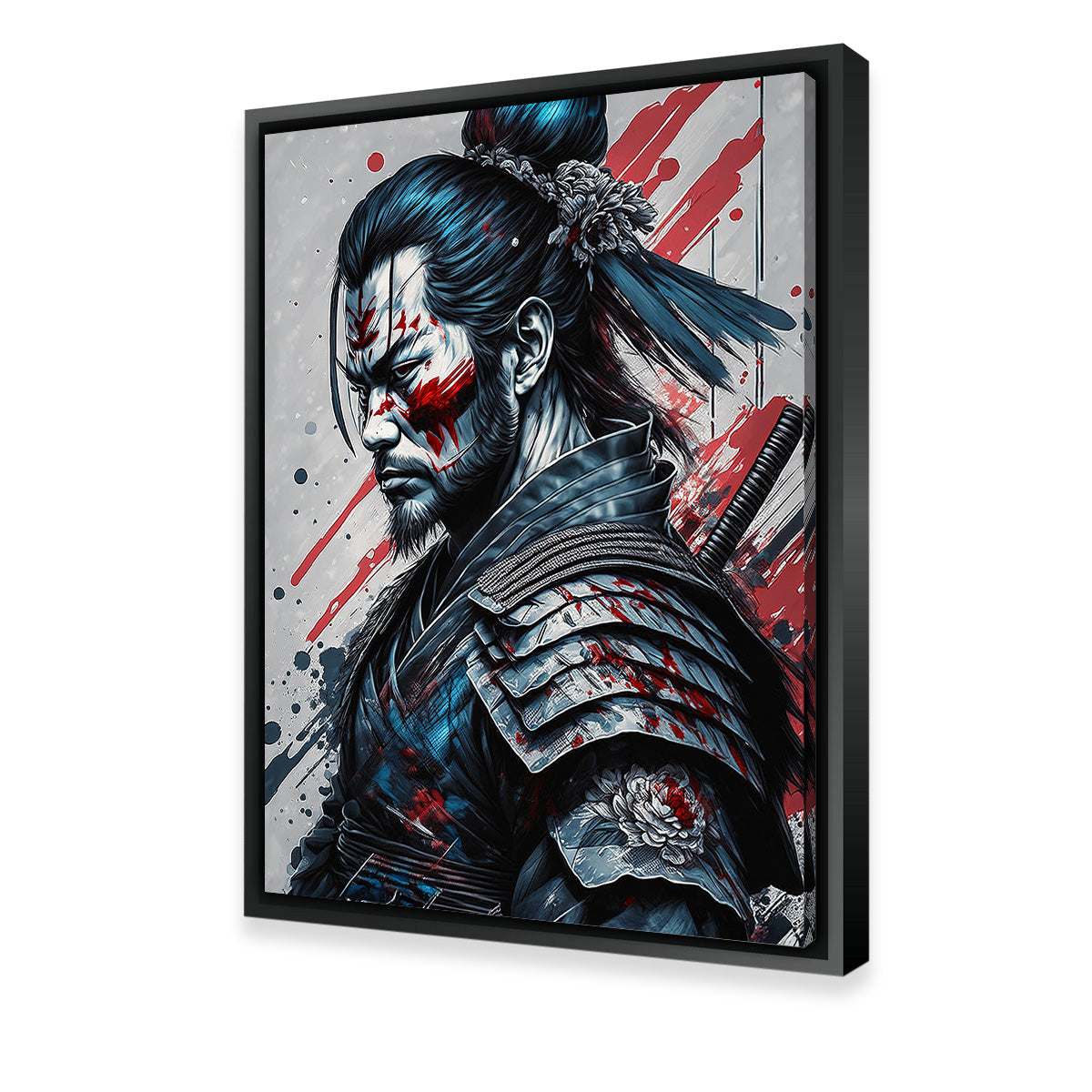 Authentic Japanese Samurai Warrior Portrait Wall Art for Stunning Home Decor