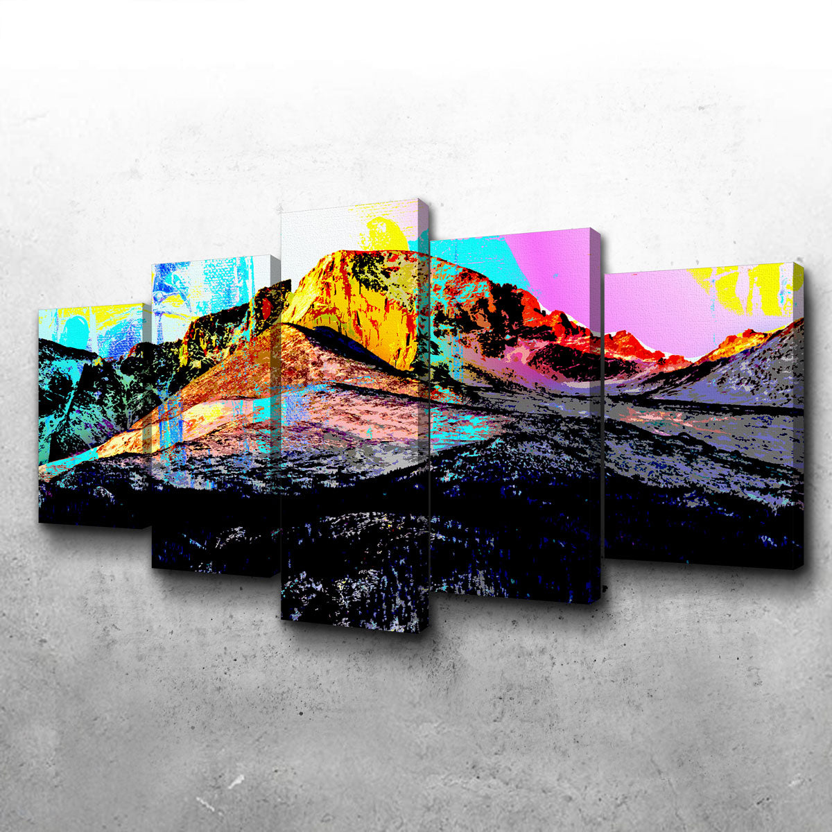 Stunning Abstract Longs Peak Wall Art for Home Decor