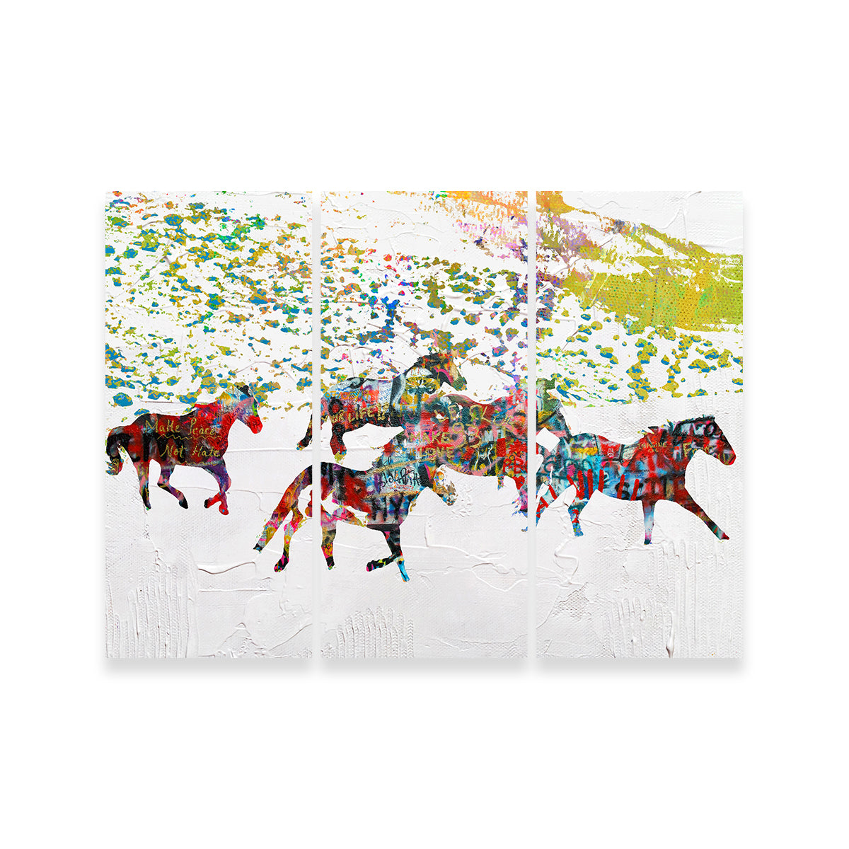 Exquisite Peace Horse in the Snow Wall Art by Stephen Chambers