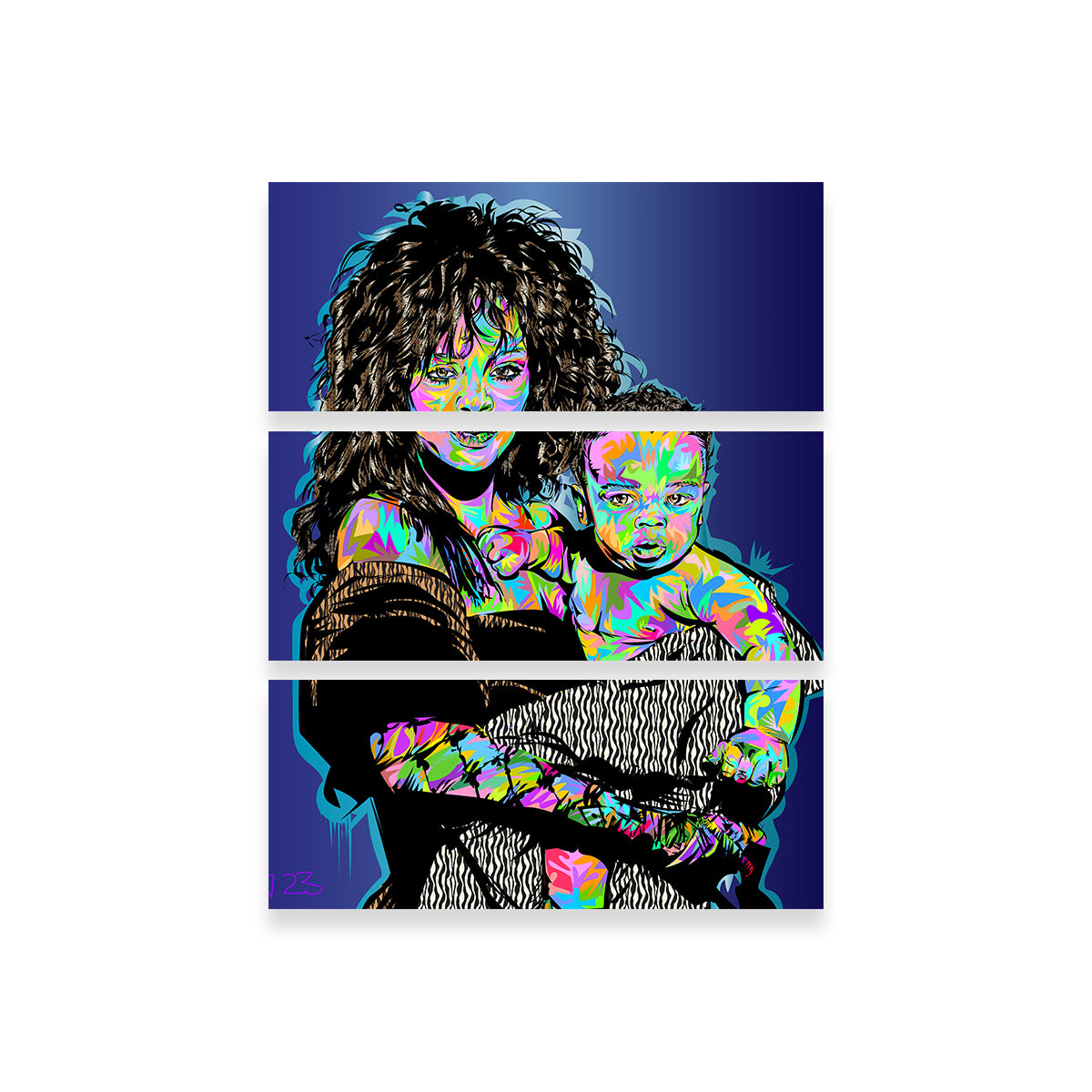 Stunning Rihanna and Child Wall Art for Your Home Decor