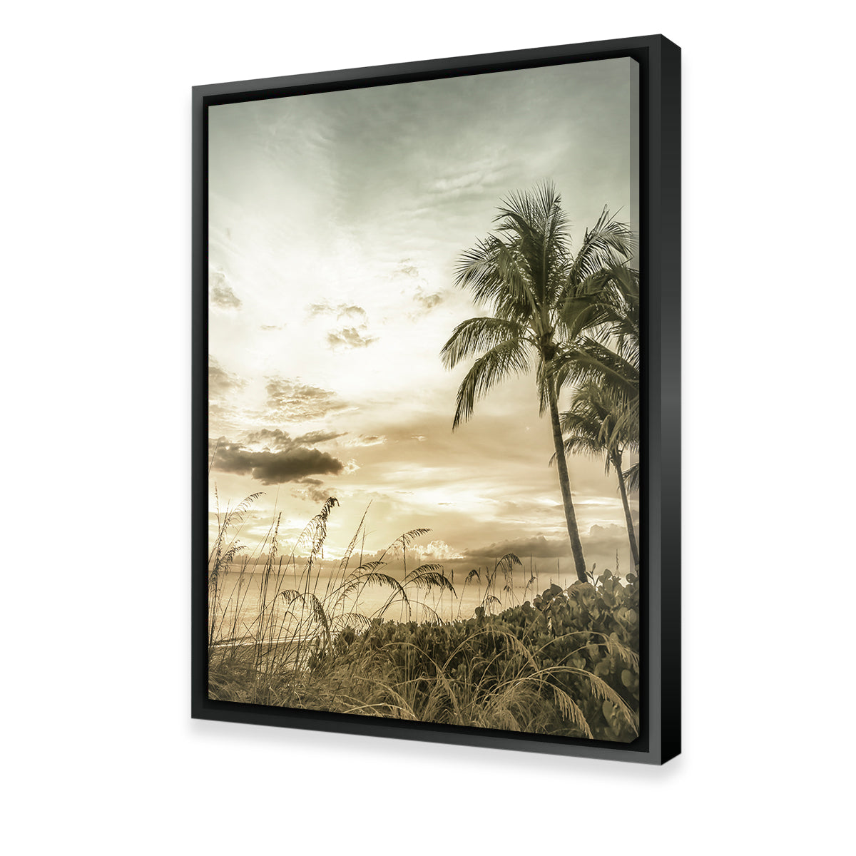 Bonita Beach Vintage Sunset Wall Art - Exquisite Canvas Print by Melanie Viola
