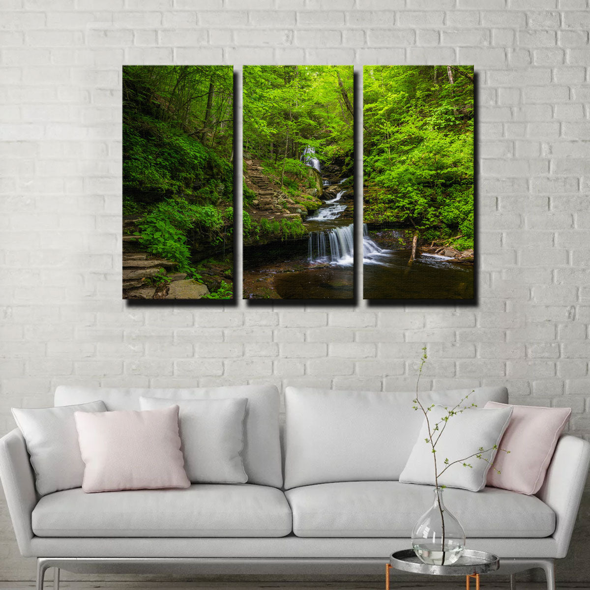 Stunning Ricketts Glen State Park Wall Art - Museum Quality Canvas on Sustainable Pine Frames