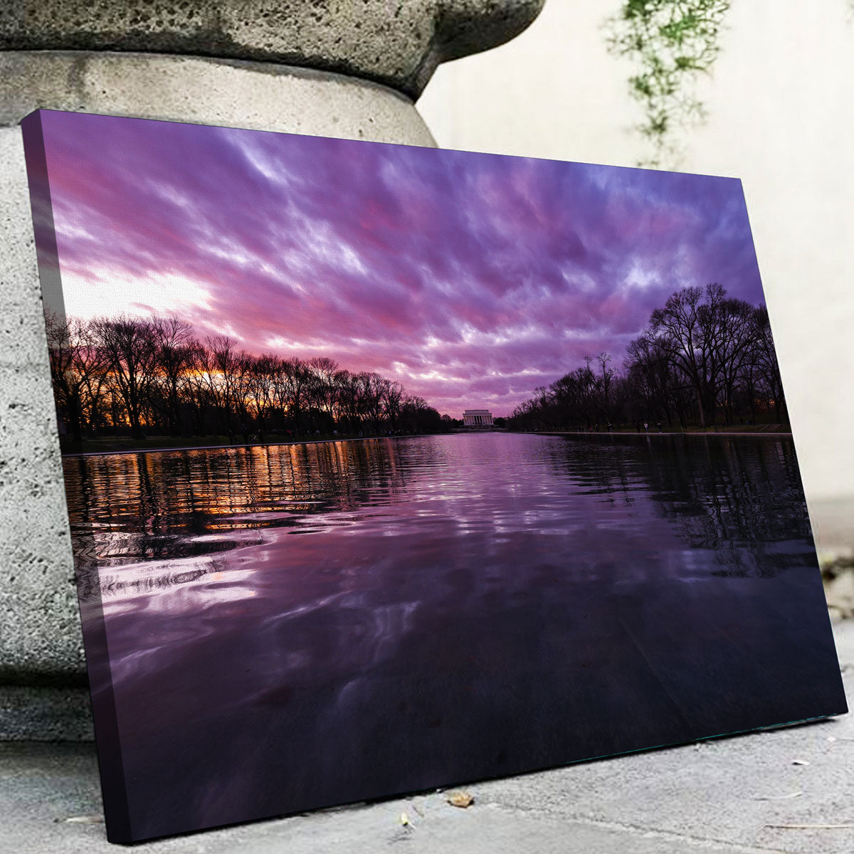 Exquisite Reflecting Pool Wall Art by Dennis Maida