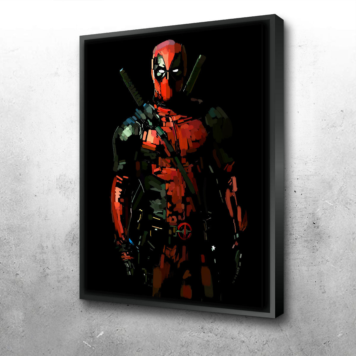 Stunning Deadpool Wall Art on Black - Exclusive Decor Piece