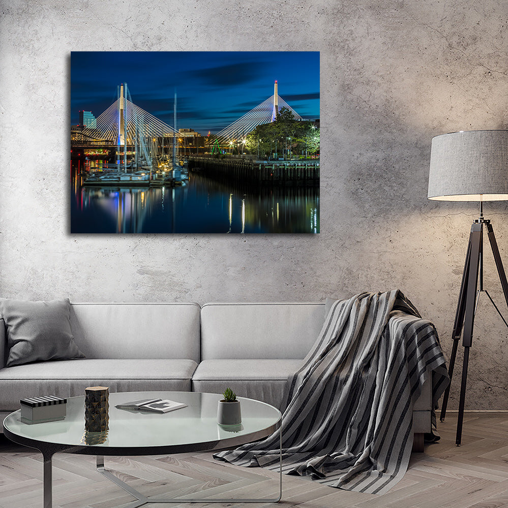 Exquisite Boston Bunker Hill Bridge Wall Art by Melanie Viola
