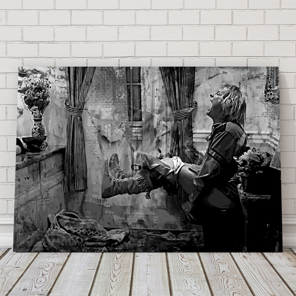 Eye - catching Dumb & Dumber Grayscale Bathroom Decor Wall Art