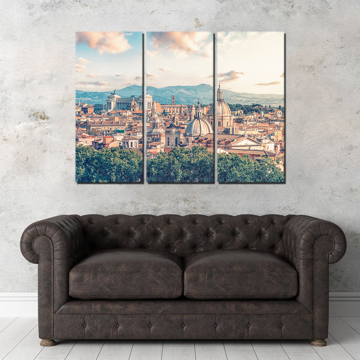 Exquisite Rome Roofs Wall Art by Manjik Pictures