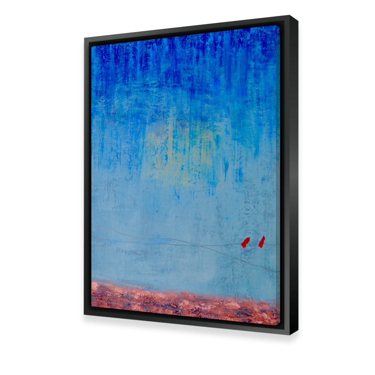 Stunning Blue Rain Wall Art by Peggy Hinaekian