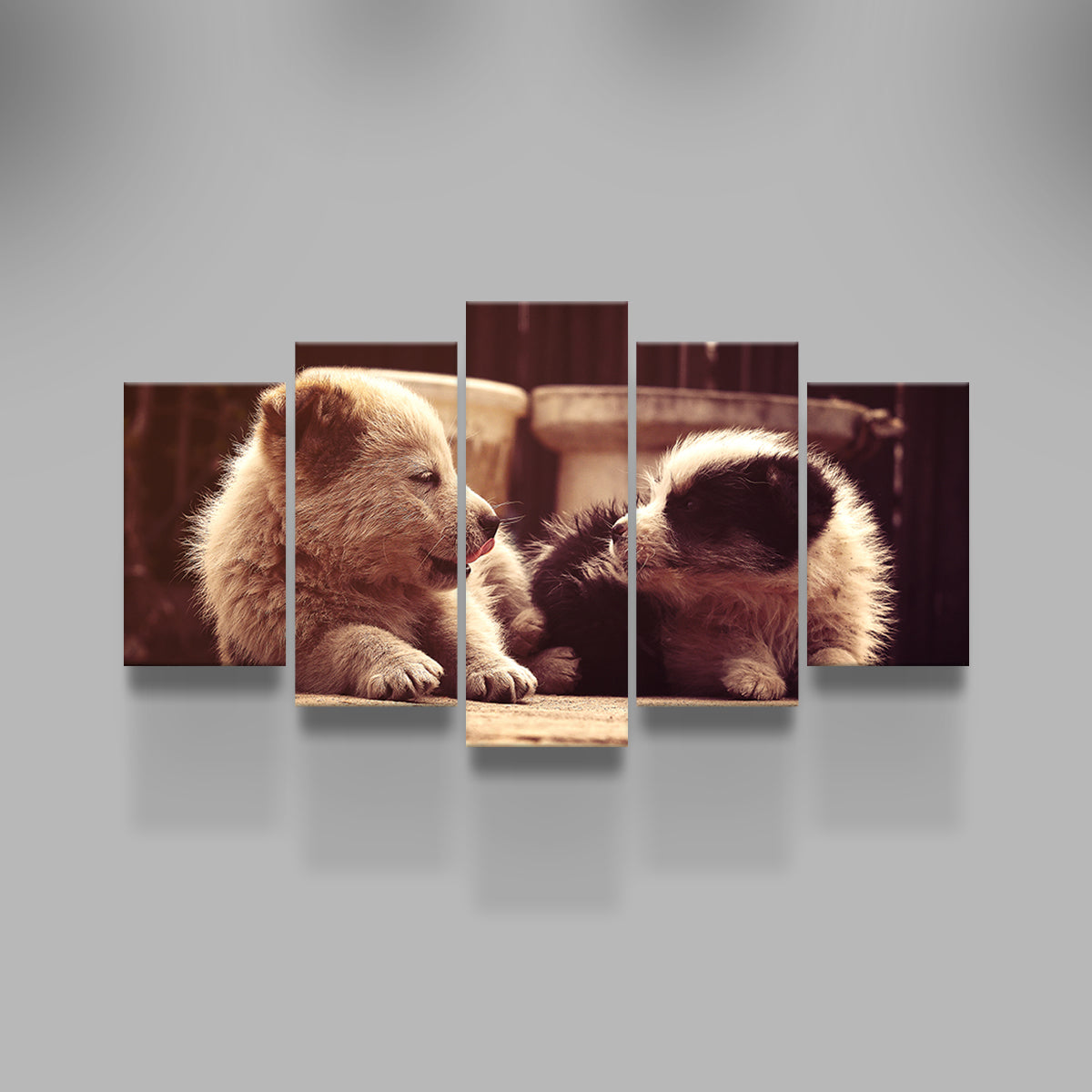 Dog's Best Friend Wall Art - Stunning Handmade Canvas by George Sorin