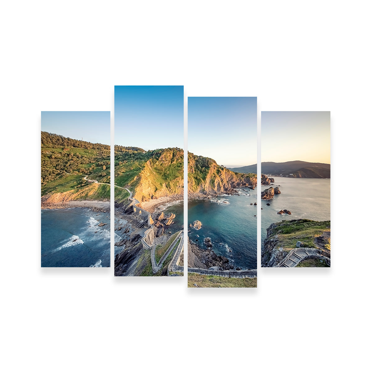 Gaztelugatxe Wall Art by Manjik Pictures - Museum Quality Canvas Print